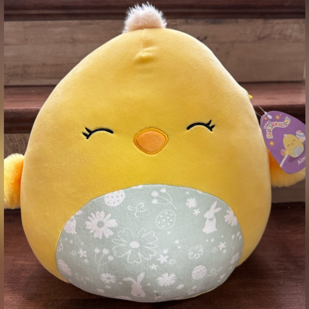 Cute 🥰 Squishmallows Plush Toy 12" Easter Squad Aimee the Chick (Floral) -…